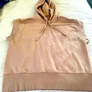 Zara lightweight, short sleeve, tan hoodie